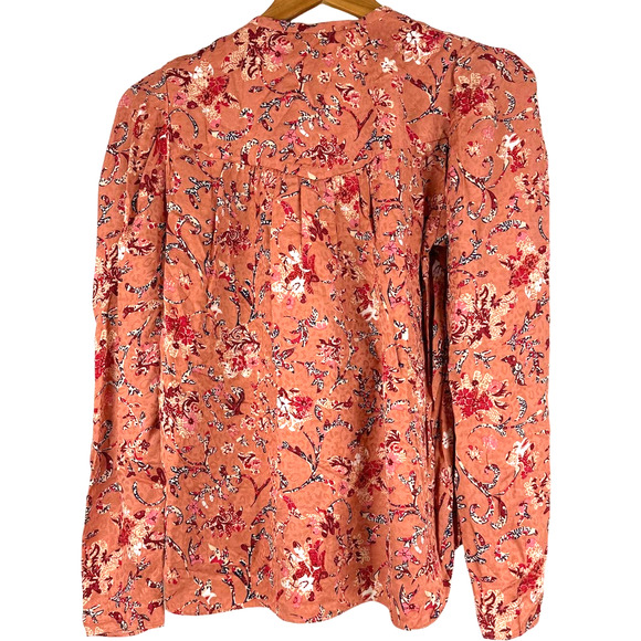 Isabel Marant Etoile NWT Benson Printed Long Sleeve Top Size 40 US 8 Floral Pink - Picture 4 of 10